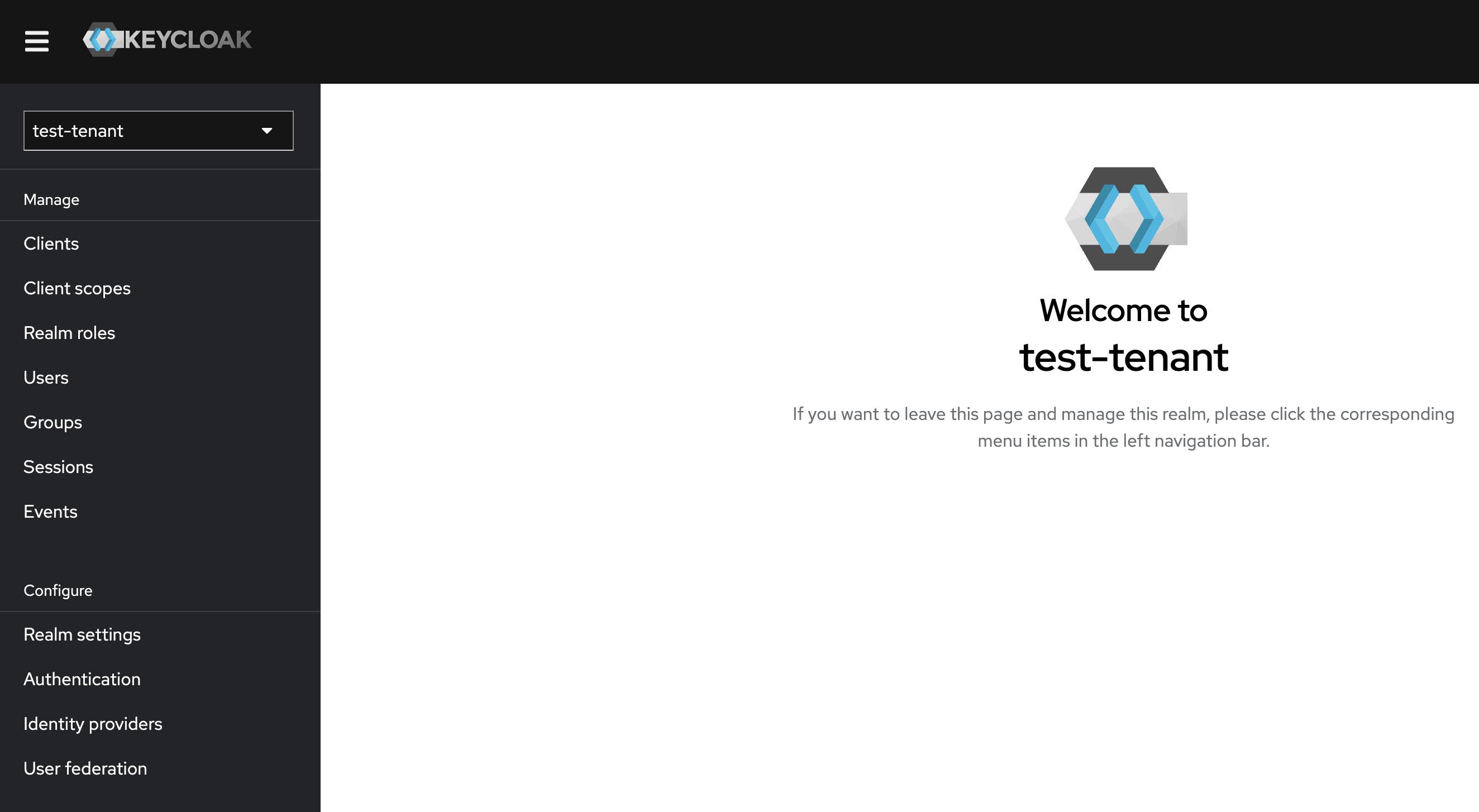 Keycloak Admin Console in Advanced mode