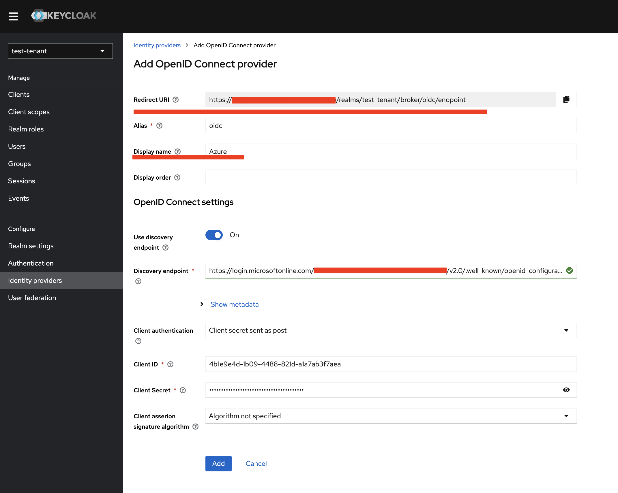 Keycloak Identity Provider