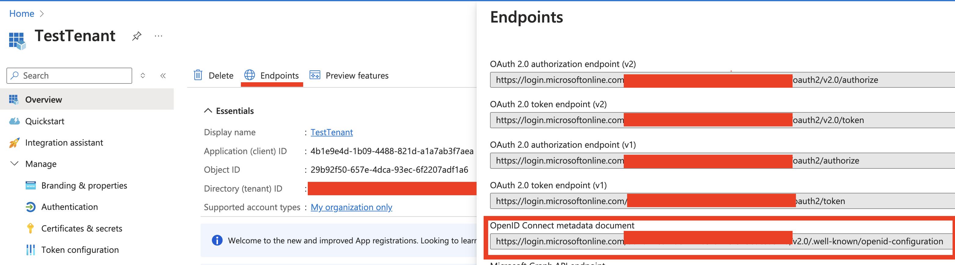 Azure App Discovery Endpoint