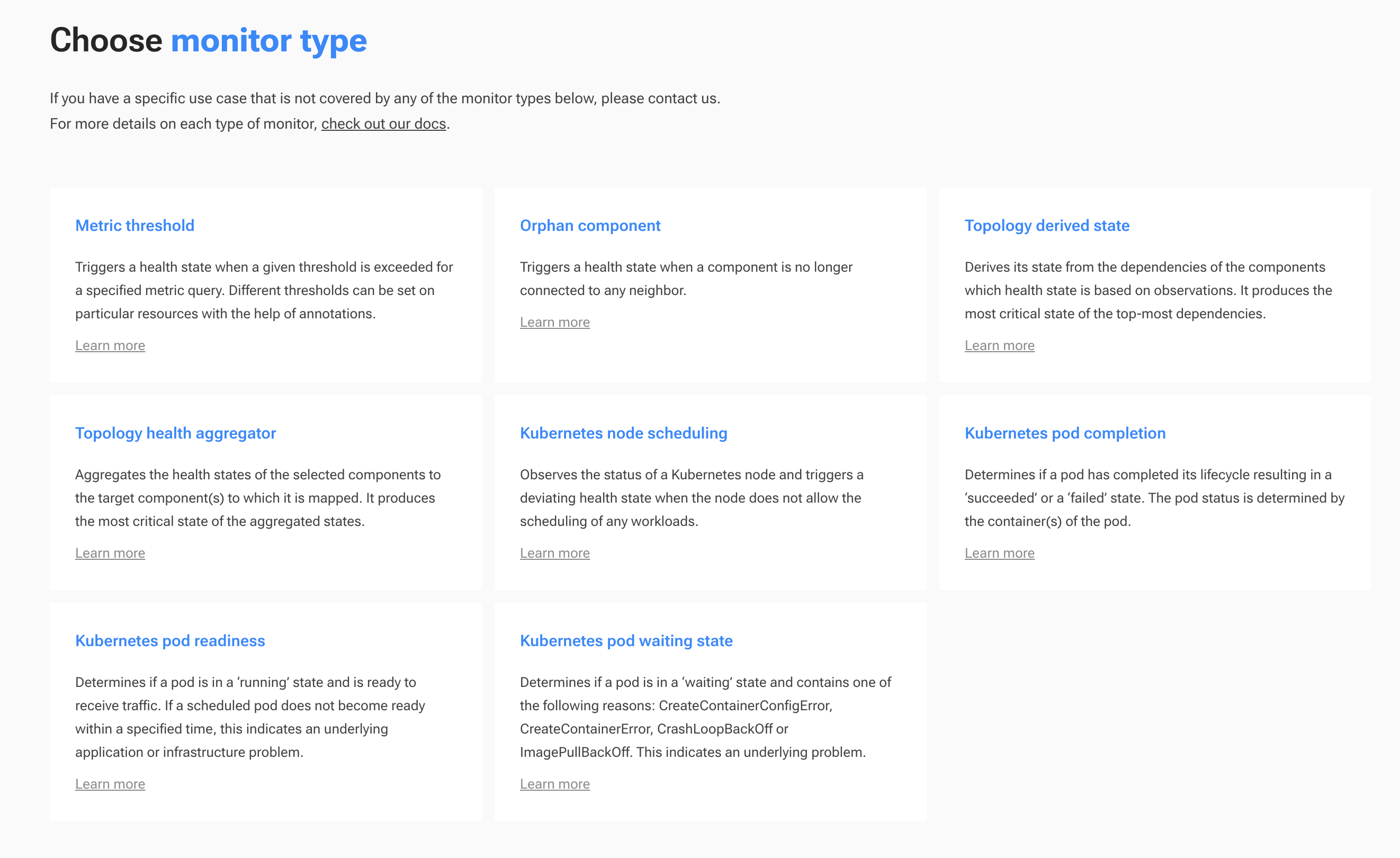 choose monitor type
